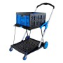 Chariot 2 plateaux pliable avec bac | Max 70 kg