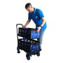 Chariot 2 plateaux pliable avec bac | Max 70 kg