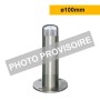 Poteau de protection anti-bélier INOX | À platine | ø100 - H400mm